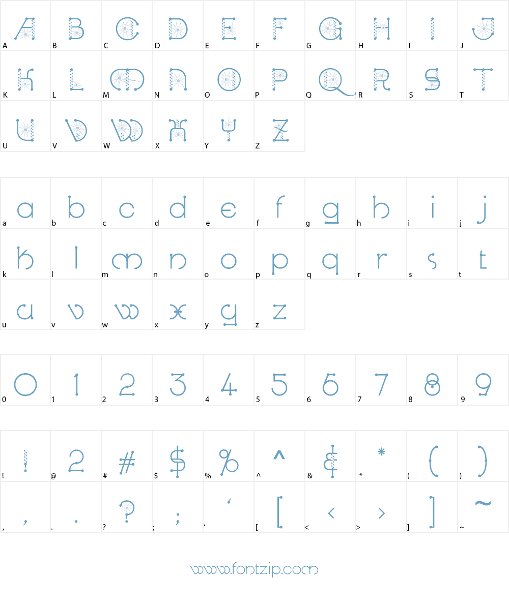 Kingthings Spirogyra Font Character